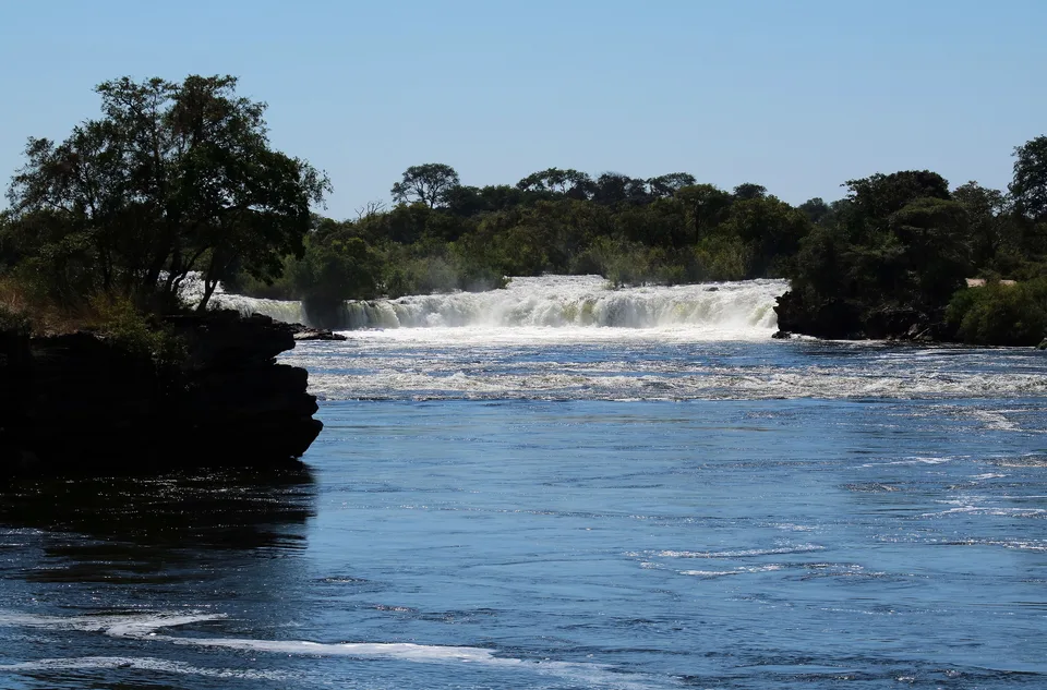 Ngonye (Sioma) Falls on the Zambezi, beside Sioma Ngwezi National Park, Zambia
